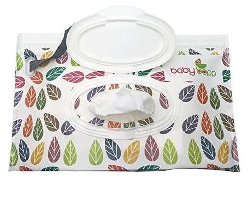 wet wipes tissue packing bag for baby, Eco-friendly lovely baby wet wipe bag with opening and lace, Reusable travel wet