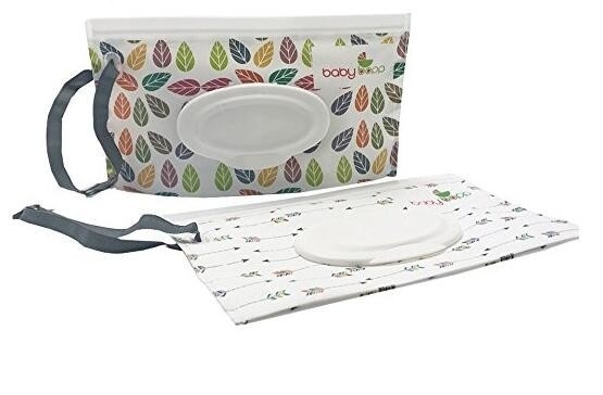 wet wipes tissue packing bag for baby, Eco-friendly lovely baby wet wipe bag with opening and lace, Reusable travel wet
