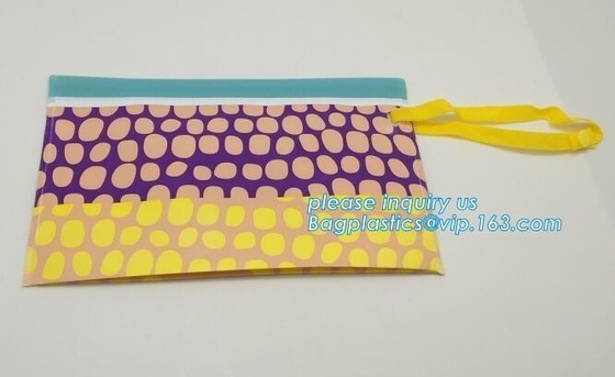 Reusable custom EVA wet wipe pouch, zipper baby wet wipe tissue bag, Portable EVA Custom wet tissue packaging bag with p