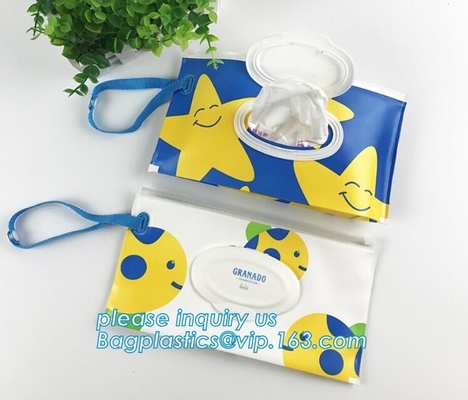 reusable wet wipe pouch dispenser for baby or personal wipes, Custom logo gravure printing side gusset EVA wet wipes org
