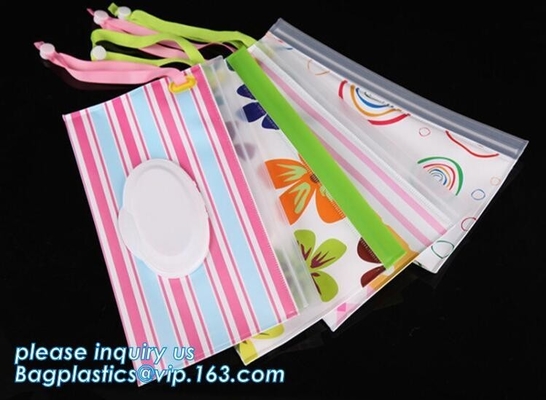 Reusable travel and portable baby wet wipe refill case dispenser, custom high quality reusable EVA wet wipe bag, contain