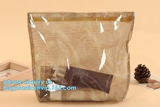 Vinyl Reclosable Makeup Storage Bag Cosmetic Pouch,Printed Vinyl Travel Cosmetic Bag Zipper PVC Pouch Bag