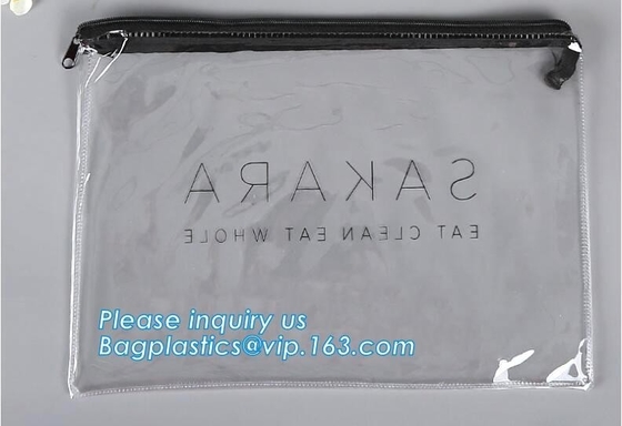 Document Bag File Bag A4 PP/PVC Envelope File Folder Pocket,Eco-friendly clear plastic document zipper bag for B4 A4 B5