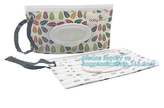 Portable wet tissue packaigng bag container, EVA custom wet tissue bag, tissue container bag,tissue packaging diaper pac