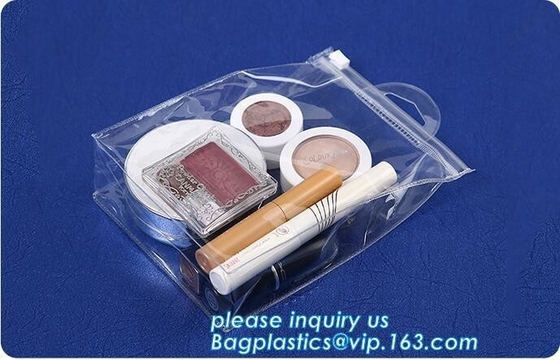 Biodegradable Customised printing Clear PVC Cosmetic Standup k Pouch,Toiletries Cosmetic Pvc Pouch With Marble Dig