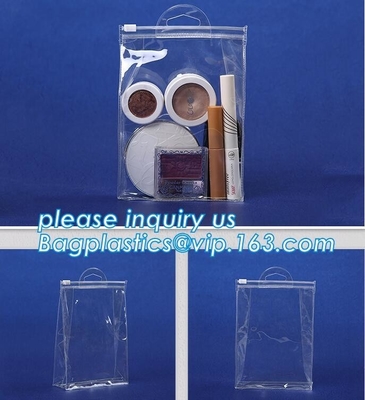 Biodegradable Customised printing Clear PVC Cosmetic Standup k Pouch,Toiletries Cosmetic Pvc Pouch With Marble Dig