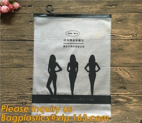 bAGPLASTICS BIO ECO Beach Bikini Swimwear Packaging Bag Pvc Zipper Bag,Eco Friendly Slider Zipper Flat Matt Plastic Bag