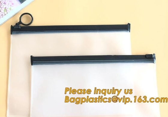 Document Wallet Clear Document Bag With Zipper,Clear Plastic PVC Zip Lock Document Bag A4 PP File Bag Travel Organizer