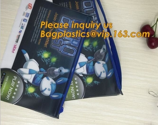 Mesh Pouches Document File Bag Stationery Bag, Folders, Custom Logo Clear Waterproof PVC File Documents Pouch Bag Wi