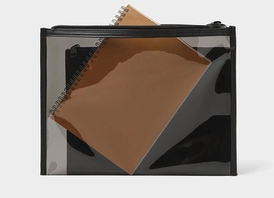 Zipper Pouch, PVC Waterproof Storage Bag Holder & Letter Size Zippered Envelope For School, Document, Travel, Cosmetic