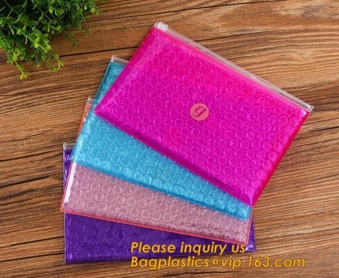 Bubble k bag/bubble slider bag/bubble zipper bag customize color size printing,Bubble Padded Bag EPE/PO Film Bag E