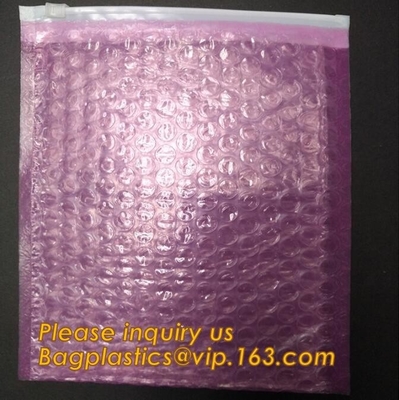 wholesale metallic glossy holographic cosmetic packing k bubble pouch slider zipper bubble bag bagease bagplastics