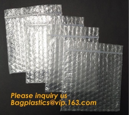 wholesale metallic glossy holographic cosmetic packing k bubble pouch slider zipper bubble bag bagease bagplastics