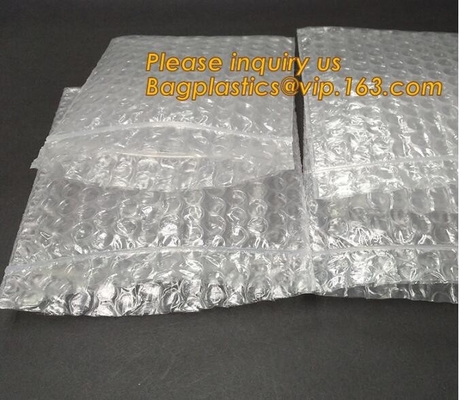 Reclosable Reusable Packing Bubblemetallic glossy holographic cosmetic packing k bubble pouch slider zipper bubble