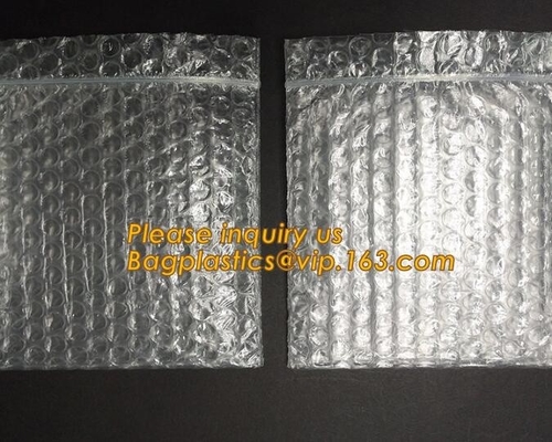 Reclosable Reusable Packing Bubblemetallic glossy holographic cosmetic packing k bubble pouch slider zipper bubble