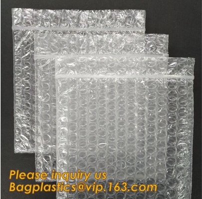 Reclosable Reusable Packing Bubblemetallic glossy holographic cosmetic packing k bubble pouch slider zipper bubble