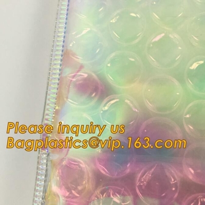 transparent slider zipper bubble bag，Reusable portable PE bubble wine bottle protector bag,k bubble bag,slider pac