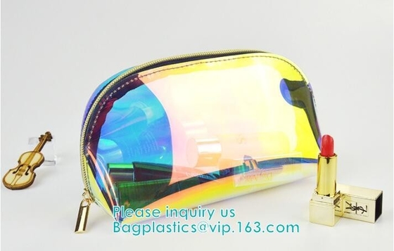 Holographic Color Bag Neon Bag Clear Pvc Cosmetic Make Up Bag in Rainbow,holographic k bagholographic laser handy