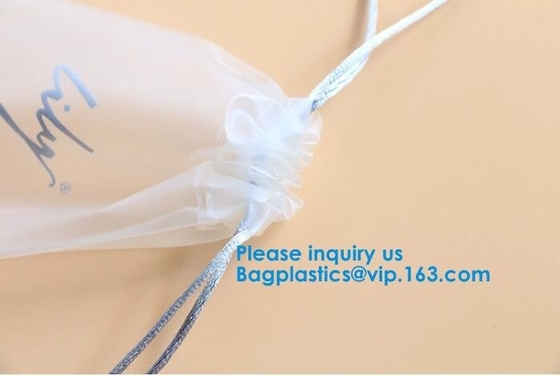 Custom Cosmetic Drawstring EVA Pouch Reusable Bag Cosmetic Pouch Recycled Makeup White EVE Flute Pouches