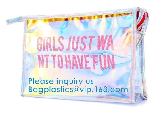 Boidegradable Makeup Cosmetic Bag Packaging Custom Printed Oxo Bottom Seal Eco Friendly Frosted EVA Swimwear Bikini Bag