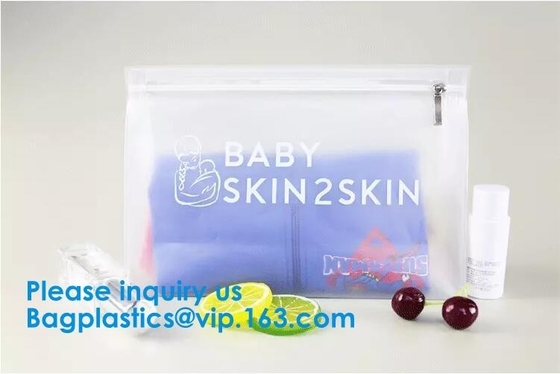 Waterproof eva pouch Zip Lock Custom Clothing Bag LDPE HDPE CPE PPE PVC Plastic Slider Zipper Bag