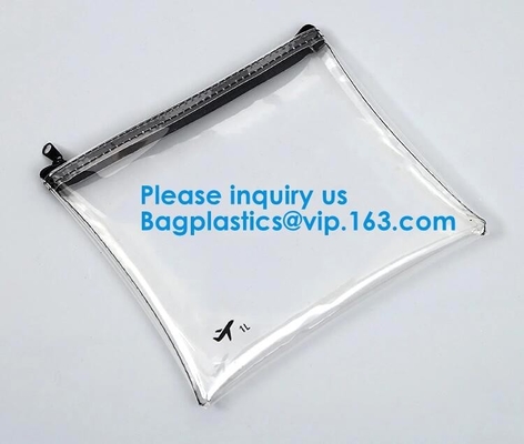 Travel Toiletry Pouch Promotional Zip Lock Pvc Bag With Own Logo Eco-Freindly Transparent Pvc Zipper Pen Pouch