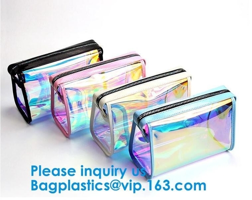 Women PVC Clear Backpack Laser Hologram Shoulder Bags Hologram Zip Lock Bag Pvc Bag Printed Pattern k Bags Hot Sal