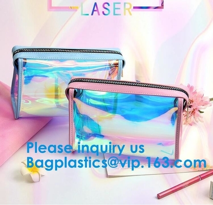 Women PVC Clear Backpack Laser Hologram Shoulder Bags Hologram Zip Lock Bag Pvc Bag Printed Pattern k Bags Hot Sal