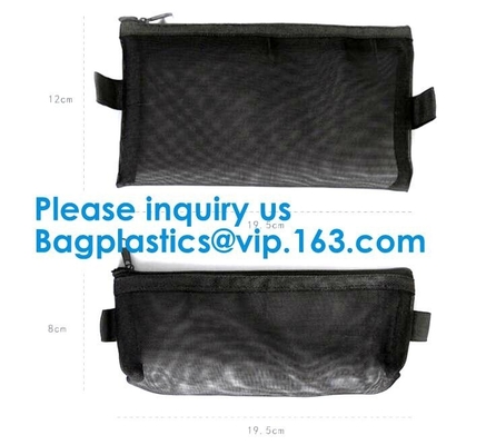 Mesh Cosmetic Bag Neceser Toiletry Organizer Bag Storage Sets Travel Wash Pouch Makeup Pouch Girl Handbag Zipper Mesh Co