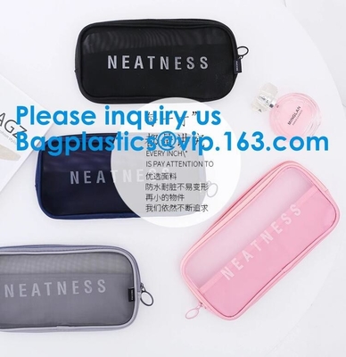 Women Mesh Bag Travel Cosmetic Bag Makeup Case Pouch,Organizer Purse Necessary Mesh Cosmetic Bag Women Make Up Bag Makeu