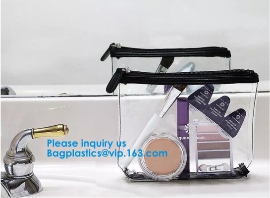 Cosmetic/ Makeup/ Toiletry Clear PVC Travel Wash Bag with handle PVC/EVA/TPU/Tarpaulin/Nylon / Cotton