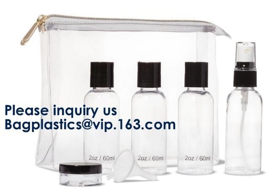 Cosmetic Toothbrush Transparent Makeup Bag With Customer Printing Slider Zipper,Travel Makeup Bag