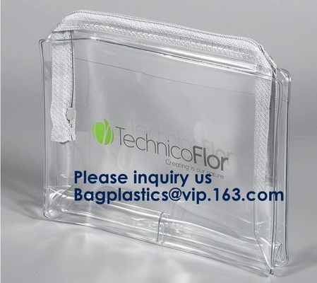 Cosmetic Makeup Bags, Frosted Promotional Frosted Makeup Cosmetic Bag Cloth Packaging With Slider Zip-Lock