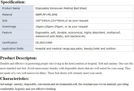 Medical non-woven sterile disposable surgical bed sheet,Bed Sheets Disposable Non woven Medical Bedsheet,medical paper b