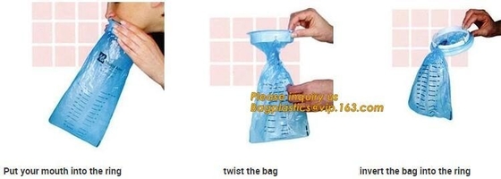 Disposable Plastic Emesis Vomit Bag,Medical plastic emesis bag foldable emesis bag,isposable Emesis Vomit Bag with Super