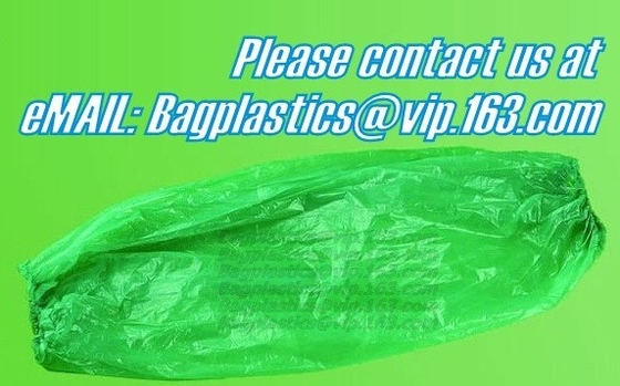 Polyethylene Disposable Sleeve Cover with Elastic Ends 18&quot; Length White,PE Plastic Sleeve Cover bagplastics bagease