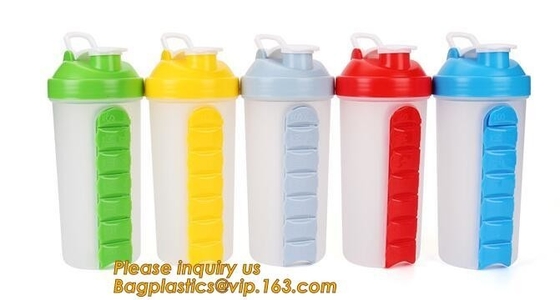 Travel Water bottle, Pill reminder modern pill box white oem, funny pill box with timer alarm decorate, water bottle box