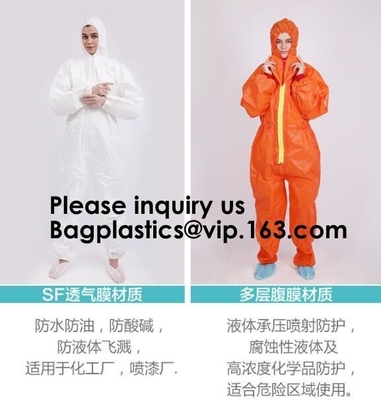 Polypropylene Coverall, Disposable, Elastic Cuff, White, Xlarge,SMS Coverall with Hood, Disposable, Elastic Cuff, X-Larg