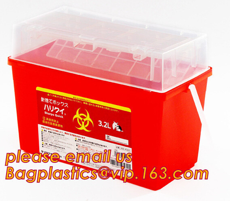 Best Selling Biohazard Plastic Sharps Container For Sale, Sharps Container Medical Disposable Needle Box, Biohazard Plas