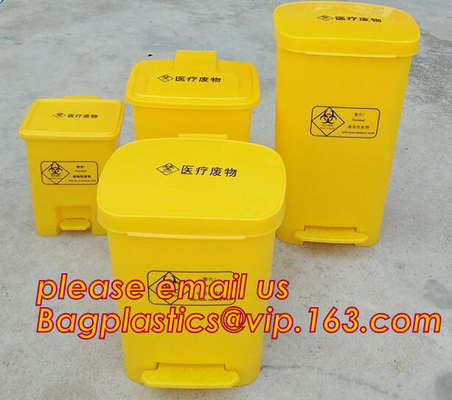 50L Street Stand Sanitary Waste Garbage Collected Plastic Trash Bin, 240 L trash cans trash container medical trash bin