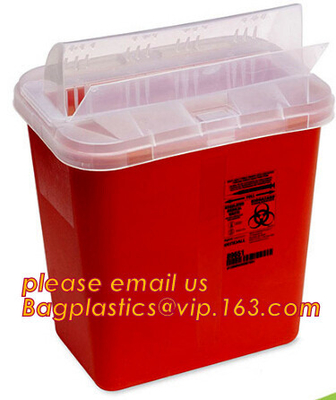 Rectangle safe sharp container, Medical Disposal Bin Sharp /Safe SharpS Containers plastic medical sharp containers