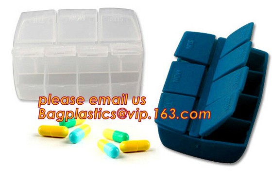 21 Case Weekly 7 Day Pill Organizer with container moisture-proof and sealed, Medicine Pill Box Holder, medicine, pill