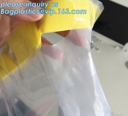 reusable printed medicine bag, Biohazard hospital Waste Bags, reclosable bags with document pocket, bagplastics, bagease