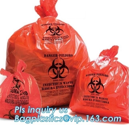 Laboratory super large sterile Biodegradable Compostable Recyclable Reusable disposable Autoclavable Biohazard Bags