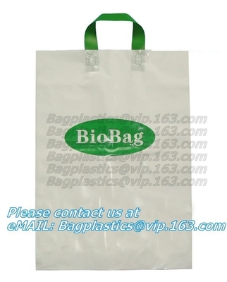 Promotion soft loop handle plastic bag produced by shanghai manufacturer,Foldable 100% Original PE Soft Loop Handle Plas