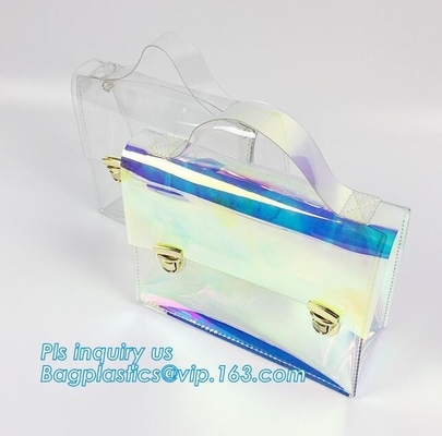 Shoulder Handbag PVC Tote Bag, Hologram Kalemlik Gammaray Pvc PU Laser Reflective Shoulder Tote bag, handbag beach shoul