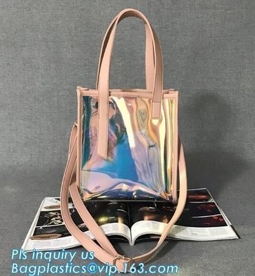 Classical Colorful PVC Wallet Bag Pouch Bag shoulder bag, PVC Crossbody Bag For School Travel Girls, Tote Bag Clear Shou