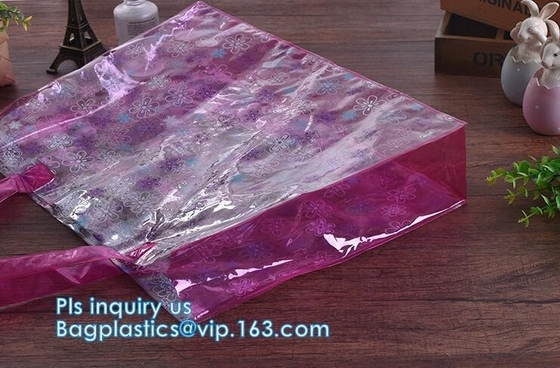 pvc inflatable shoulder beach bag, PVC Transparent Drawstring Shoulder Handbag, Beach Tote Shoulder Bag With Inner Pouch