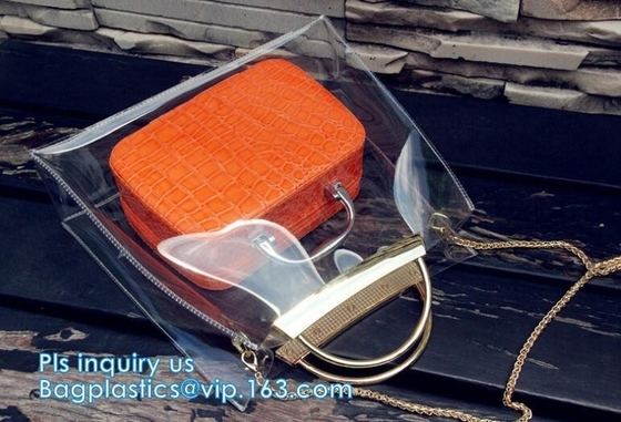customized clear pvc tote bag handbag, Trendy Lady Handbags with Zipper Handle Shoulder Tote Bag, Envelope Clutch Bag Ha