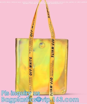 Handbag Shoulder Tote Makeup Bag, Summer Beach Clear PVC Shoulder Bag DIY Transparent Tote Bag, PVC Swim Shoulder Bag Pa